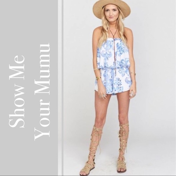 Show Me Your MuMu Pants - Show Me Your MuMu Rosarita Romper Ryan’s Sea Crest